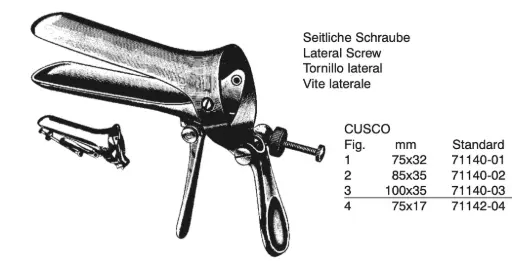 Speculum, Cusco, Lateral screw